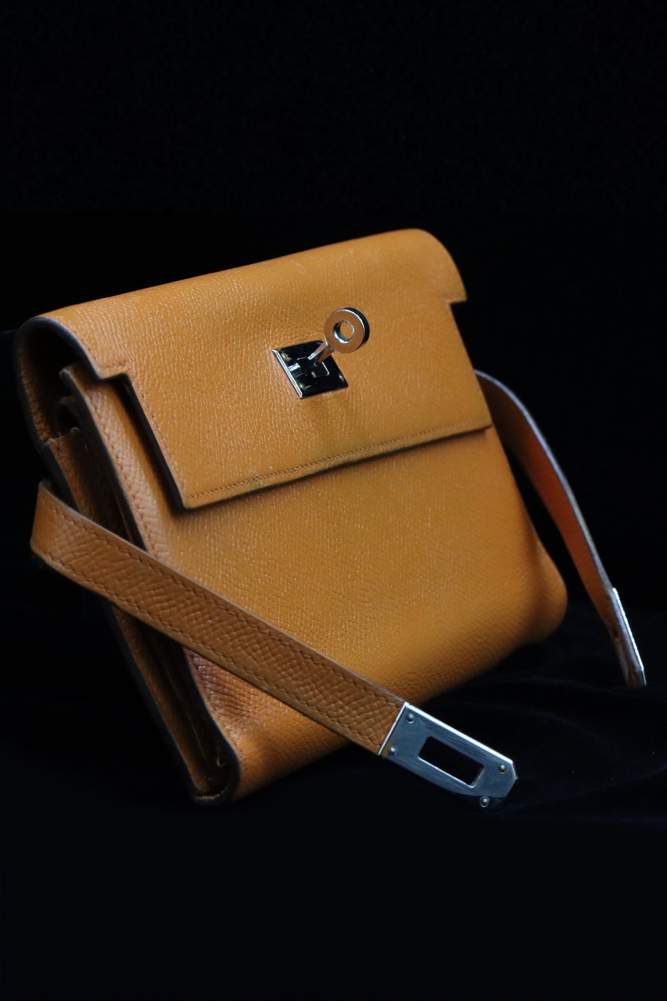 Hermes Black Epsom Leather Kelly Pocket Compact Wallet Hermes