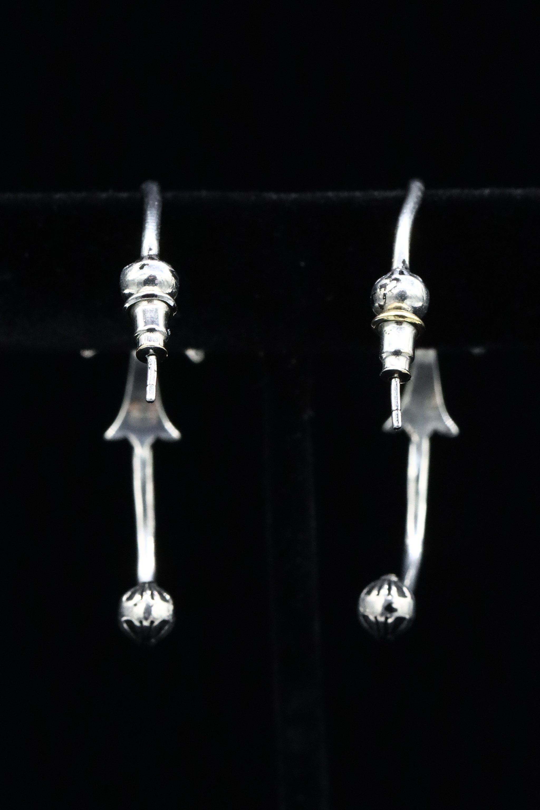 SOLD*** Authentic Chrome Hearts Skinny Tiny Cross Hoop