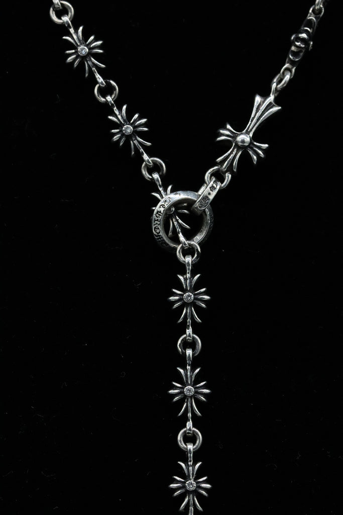 Authentic Chrome Hearts Tiny Cross Link Lariat Necklace in Sterling Si –  Resurrecshionresell